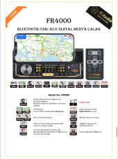 fi Audio FR4000 TELEFON STANDLI BLUETOOTH/USB/AUX DİJİTAL MEDYA ÇALAR OTO TEYP - 1