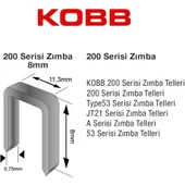 KOBB KBZ208 8mm 2500 Adet 200 Serisi Ağır Hizmet Tipi Zımba Teli - 5