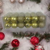 T.Concept Yılbaşı Süsü Çam Ağacı Topu 36’lı Noel Küresi 6 Cm Gold Renk - 2