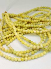 Peridot (Zebercet) Taşı Açık Yeşil-Beyaz Alacalı Faset Kesim Dizi 6mm thumbnail 3