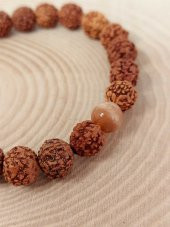 Güneş Taşlı Rudraksha Tohum Unisex Bileklik 8mm thumbnail 3