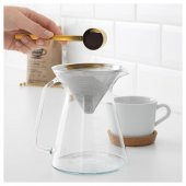 Kahve Demliği Cam-Paslanmaz Çelik, MeridyenDukkan 0,6 lt Çelik Filtre - 3