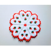 Banyo Lifi Yün El Örmesi  Ceyizlik Papatya Desenli - 1