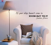 Duvar Sticker Motivasyon Mektupları Ünlü Alıntılar Oturma Odası, Ofis, Mağaza Sticker Sign - 1