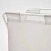 50 Litre Beyaz,Katlanır, Çamaşır Sepeti MeridyenDukkan Açılır Kapanır Pratik Kirli Sepeti 50 Lt U42X G43X Y60 cm - 3