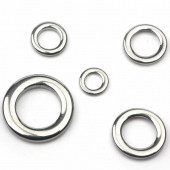 SEOUL-40 Adet Paslanmaz Çelik 5,5 mm/3,5 mm No:1-91 kg (200 Lbs) Çeker, Solid (Kapalı) Ring,Jig Asist Halka - 2