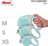Flexi New Comfort 3M Şerit XS Açık Mavi Otomatik Kedi Köpek Gezdirme Tasması thumbnail 4