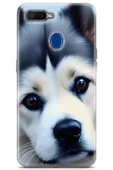 Oppo A7 Uyumlu Kılıf Dogs 12 Shiba Tasarım Kılıf Siyah - 1
