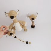 Buz Devri Sid Yeni Doğan Seti Amigurumi Organik Oyuncak - 2