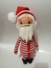 Pijamalı Noel Baba Amigurumi Organik Oyuncak - 1