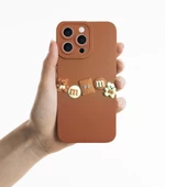 iPhone 15 Pro Kılıf 3D M Bear Kamera Korumalı Silikon Kapak - 3