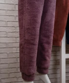 Peluş  Paçası Büzgülü Tek Eşofman Altı - 9