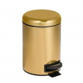 ELİT İKİLİ BANYO SETİ - GOLD ( 3LT ÇÖP KOVASI + TUVALET FIRÇASI ) - 2
