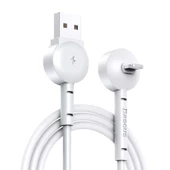 Baseus Maruko Serisi 2.1A 1 Metre Apple iPhone Lightning Stand Şarj Kablosu Siyah- CALQX-01 - 6