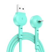 Baseus Maruko Serisi 2.1A 1 Metre Apple iPhone Lightning Stand Şarj Kablosu Siyah- CALQX-01 - 3