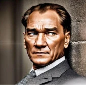 Movas Sanat Atatürk | Elmas Mozaik Tablo | Mozaik Puzzle | 50x50  | E20204168 - 1