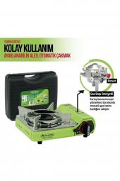 Orcamp Pro Mini Çantalı Kamp Ocağı (GAZ STOP EMNİYETLİ) Yeşil - 3