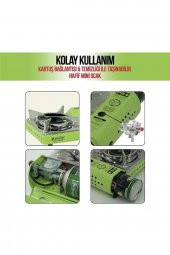 Orcamp Pro Mini Çantalı Kamp Ocağı (GAZ STOP EMNİYETLİ) Yeşil - 4