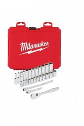 Milwaukee T4932464943 Ağır Hizmet Tipi Cırcır Lokma Takımı ¼” 28 Parça - 1