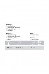 Jupiter 1x11W Downlight Yatay E27 Duylu Camlı JD518 SN - 3