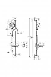 Artema Master A45693 1f Sürgülü El Duşu Takımı, Krom - 2