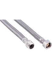 Marka 38 Erkek - 38 Dişi Çelik Flex Bağlantı Hortum 30 Cm - 1
