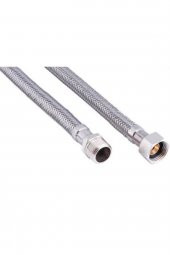 Marka 12 Erkek - 34 Dişi Çelik Flex Bağlantı Hortum 30 Cm - 1