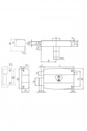 Kale Kilit Kale 157 C Standart Silindirli Tirajlı Kilit Dış Kapı Demir Kapı Kilidi 12 Cm - 3