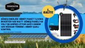 Güneş Enerjisi  Hibrit Paket 7.2 KVA İnverter 450 watt  Güneş Paneli 48 Volt 50 Amper Lityum Akü İ-2000W 48V Rüzgar Türbini + Hibrit Şarj Kontrol - 6