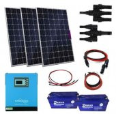 Güneş Enerjisi  Hibrit Paket 3 Kva Tam Sinüs İnverter 330 watt Güneş Paneli 150 Amper Jel Akü 1000 WATT 24 V Rüzgar Türbini + Yerli Şarj Kontrol Cihazı Rüzgar Türbini Set - 2