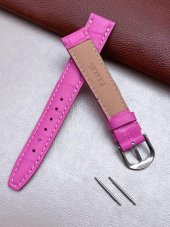BLKT.2.891 Nstime Hakiki Deri Anti Allergic Kroko Desen 16 mm Pembe Renk Saat Kordonu - 2