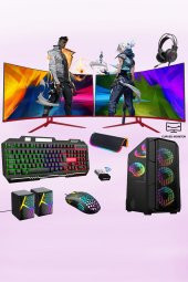 Xaser Xsr229 i5 6400 16GB Ram 256GB SSD 4GB RX550 Ekran Kartı 24" Dual Curved Oyun Bilgisayarı thumbnail 1