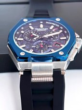 PWG1005.051 İç Fonksiyonları Aktif 10 Atm Anti Alerjik Silikon Kordonlu Erkek Kol Saati+Bileklik thumbnail 4