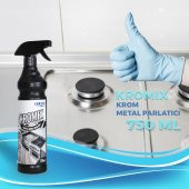OxfoPro Kromix Krom ve Paslanmaz Yüzeyler İçin Özel Hoş Kokulu Temizlik Bakım ve Onarım Spreyi 3lü Ekonomik Set - 3