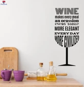 Oturma Odası, Ofis, Dükkan Duvar Sticker Şarap Dükkanı Restoran Mutfak Alıntı Sözler Çıkartmalar thumbnail 1