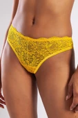 GCOLORS A Plus Sarı Dantelli Mini Slip Külot - 1