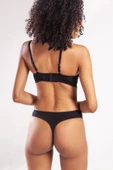 GRACIA A Plus Siyah Dantelli Destekli Push Up Strapless Sütyen - 2