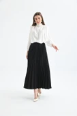 FTZ Women Kadın Pliseli Etek  Siyah 30390 thumbnail 3