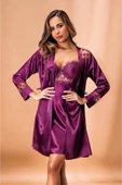 Nurteks 5384 - Kaplı Saten Kimono Takım - 3