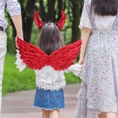 Melek Kanadı Saten Parlak Kırmızı 45x25 cm thumbnail 4