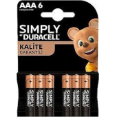 Duracell AAA LR03/MN2400 Kumanda Pili 6 Adet - 1