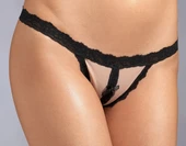 ASM1225 Kadın 3 Lü Siyah Pembe Kontes Tacı Özel String - 2