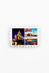 İngiltere Londra Temalı Pul Magnet thumbnail 3