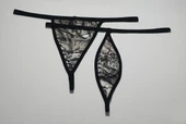 ASM1227 Kadın 2 Li Leopar Tarz Şekiller Sarsıtan String - 1