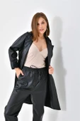 FTZ Women Kadın Deri Pantolon  Siyah RBN4049 thumbnail 6