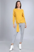 FTZ Women Kadın Önü İncili Bluz Safran 20-570 - 1