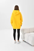 FTZ Women Kadın Oversize 3 İp Şardonlu Kapüşonlu Sweatshirt  Sarı 10000 thumbnail 7