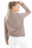 FTZ Women Kadın Yazı Detay Salaş Tunik  Beige 21-1171 - 4