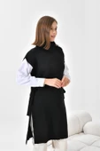 Kadın Gömlek Kol Tunik Siyah 21-6059 - 2