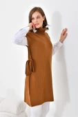 Kadın Gömlek Kol Tunik Taba 21-6059 - 5